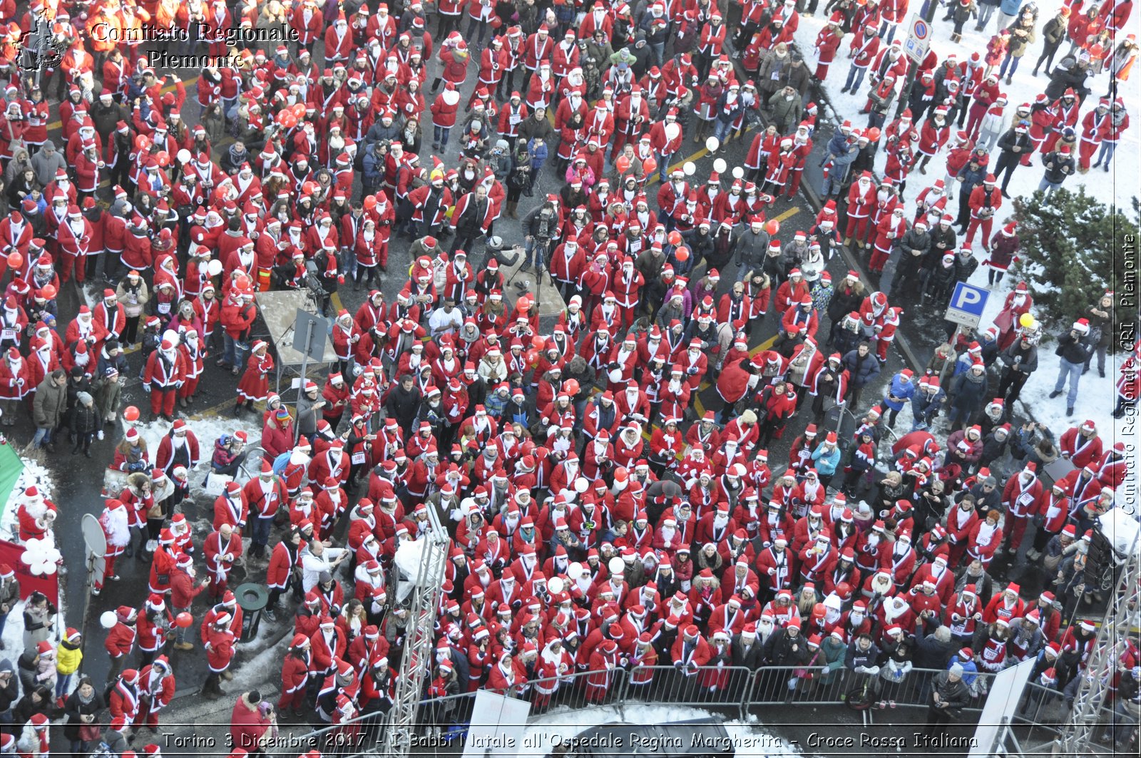 Torino 3 Dicembre 2017 - I Babbi Natale all'Ospedale Regina Margherita - Croce Rossa Italiana- Comitato Regionale del Piemonte