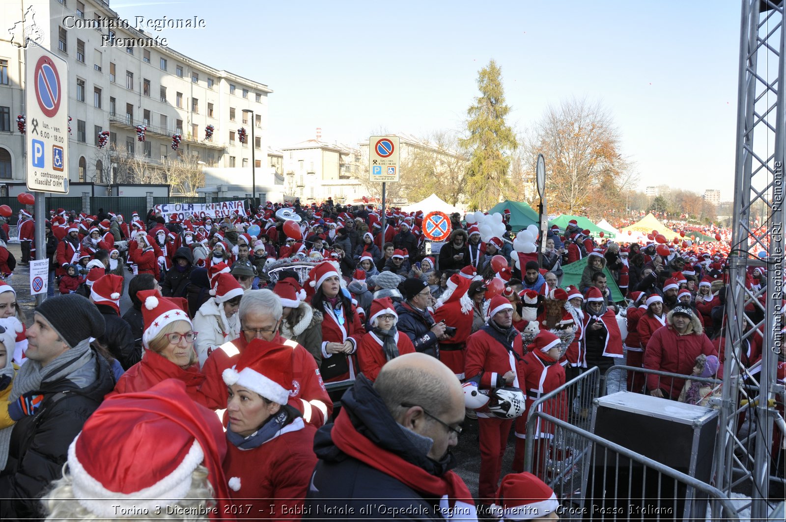 Torino 3 Dicembre 2017 - I Babbi Natale all'Ospedale Regina Margherita - Croce Rossa Italiana- Comitato Regionale del Piemonte