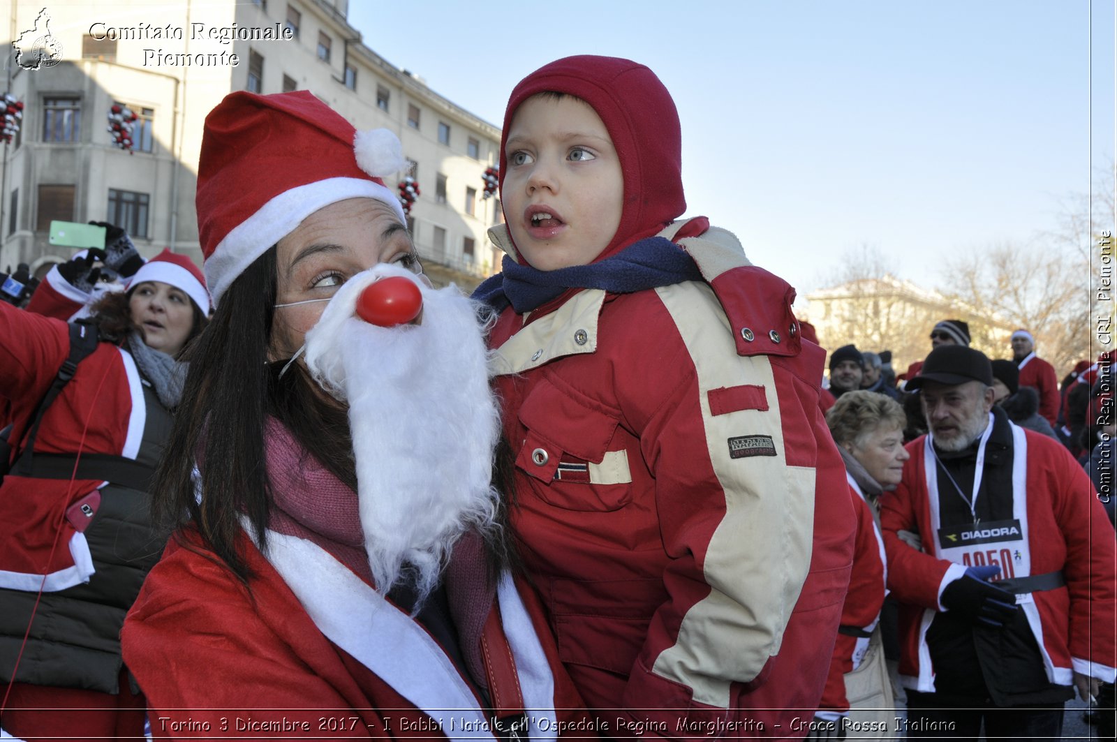 Torino 3 Dicembre 2017 - I Babbi Natale all'Ospedale Regina Margherita - Croce Rossa Italiana- Comitato Regionale del Piemonte