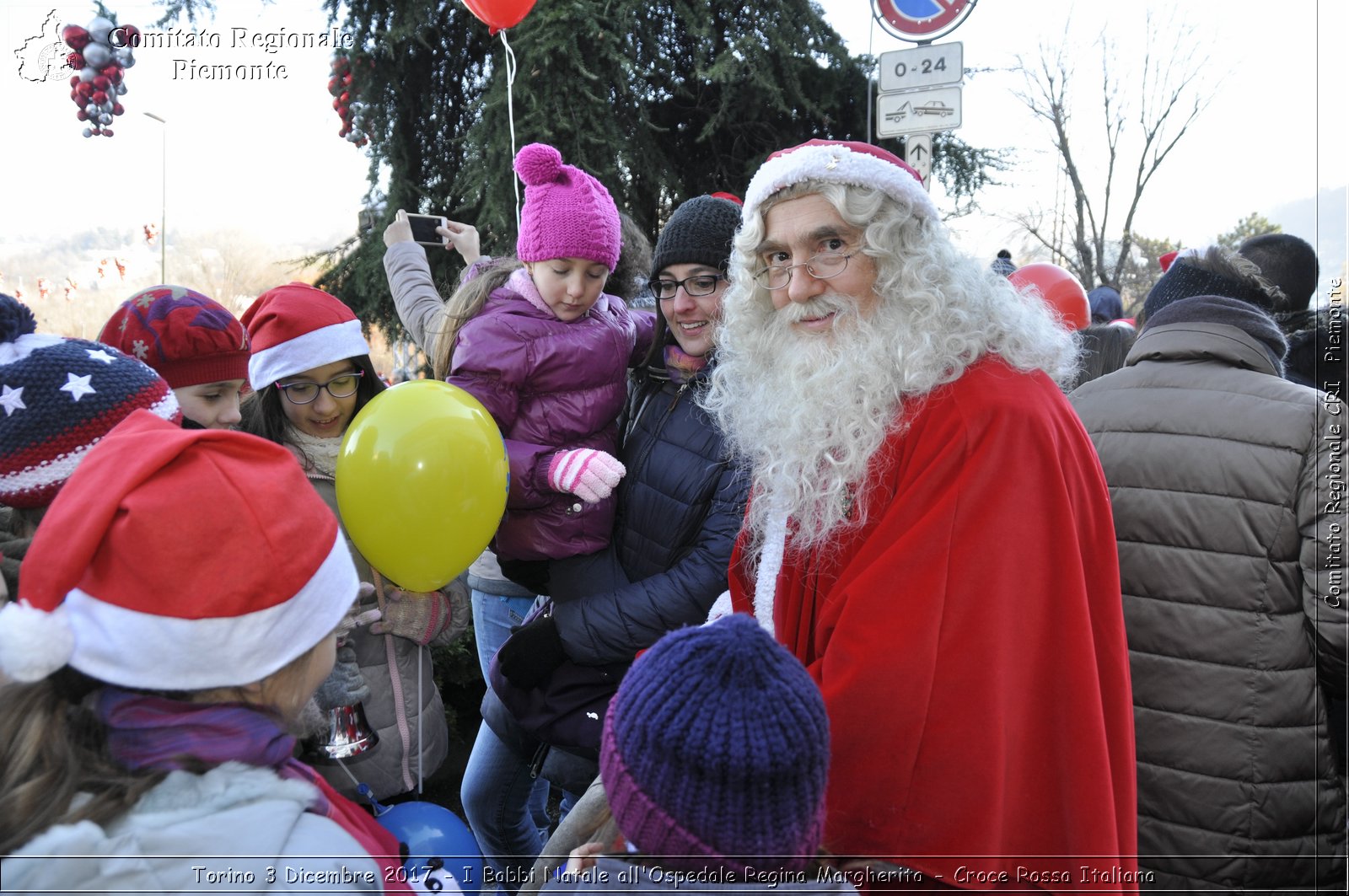 Torino 3 Dicembre 2017 - I Babbi Natale all'Ospedale Regina Margherita - Croce Rossa Italiana- Comitato Regionale del Piemonte