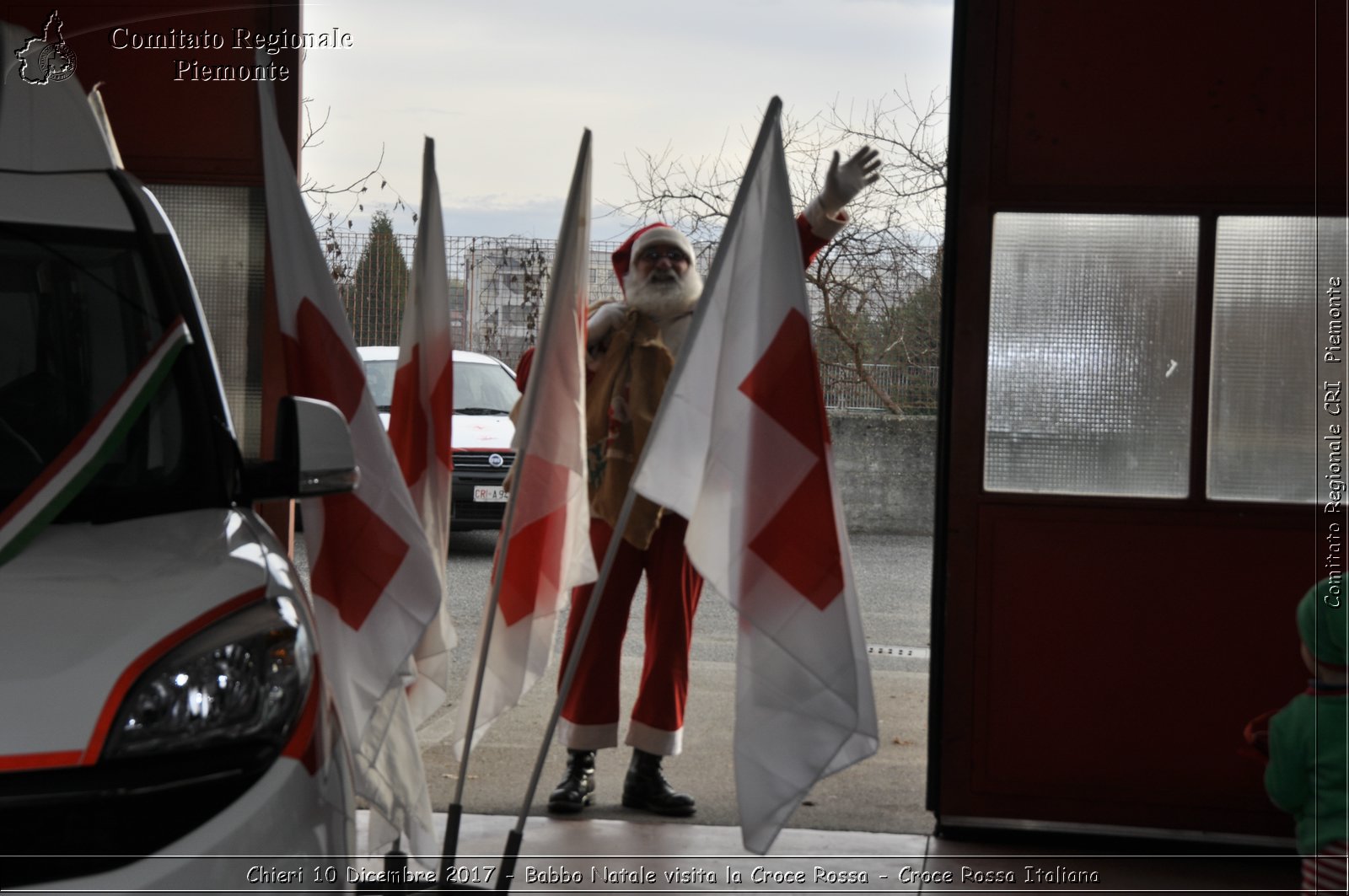 Chieri 10 Dicembre 2017 - Babbo Natale visita la Croce Rossa - Croce Rossa Italiana- Comitato Regionale del Piemonte