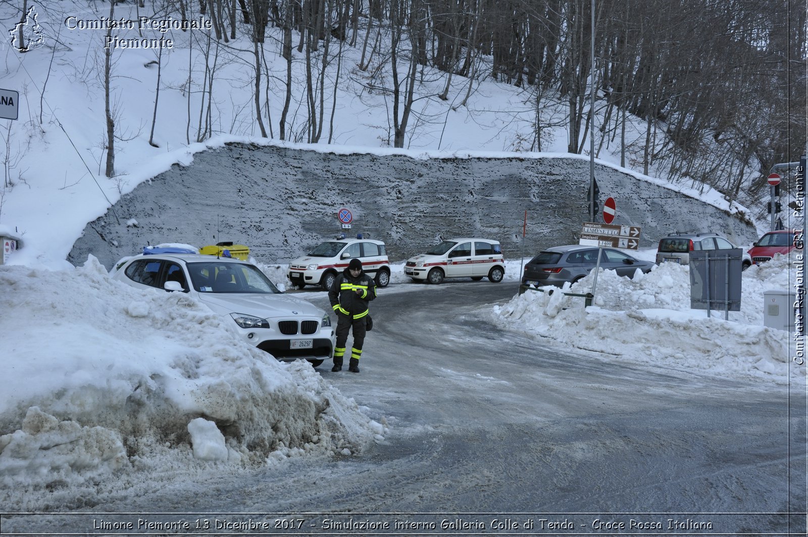 Limone Piemonte 13 Dicembre 2017 - Simulazione interno Galleria Colle di Tenda - Croce Rossa Italiana- Comitato Regionale del Piemonte