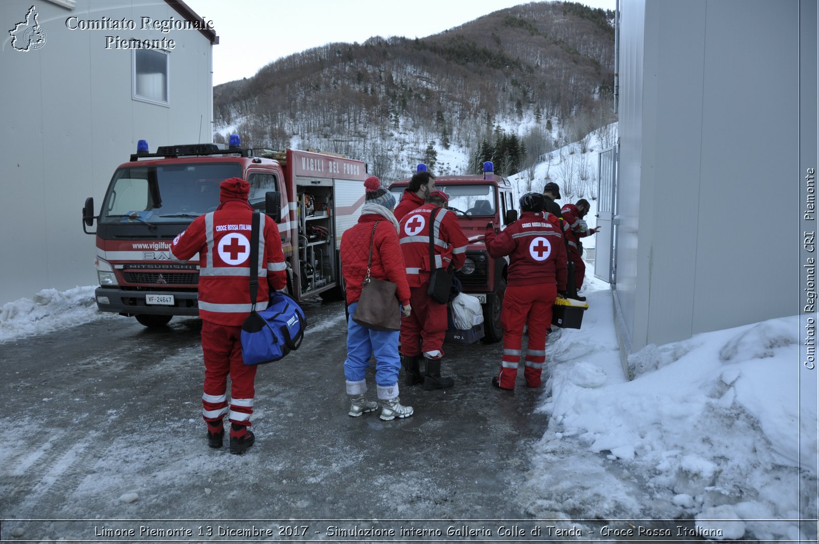 Limone Piemonte 13 Dicembre 2017 - Simulazione interno Galleria Colle di Tenda - Croce Rossa Italiana- Comitato Regionale del Piemonte