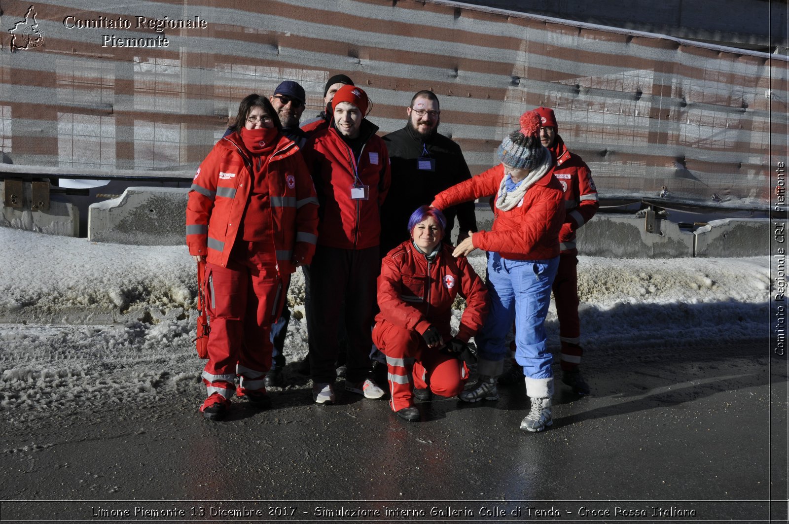 Limone Piemonte 13 Dicembre 2017 - Simulazione interno Galleria Colle di Tenda - Croce Rossa Italiana- Comitato Regionale del Piemonte