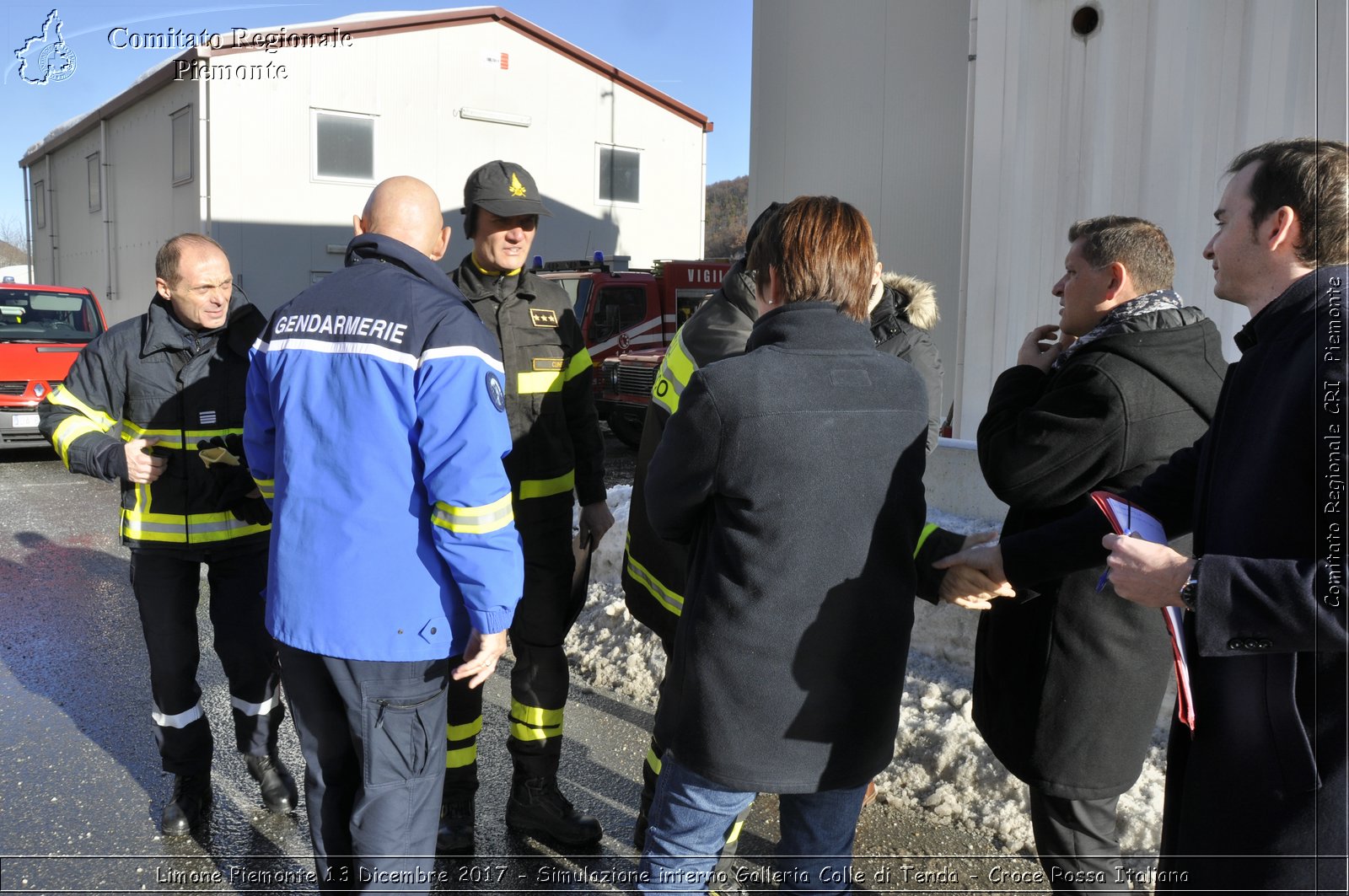 Limone Piemonte 13 Dicembre 2017 - Simulazione interno Galleria Colle di Tenda - Croce Rossa Italiana- Comitato Regionale del Piemonte