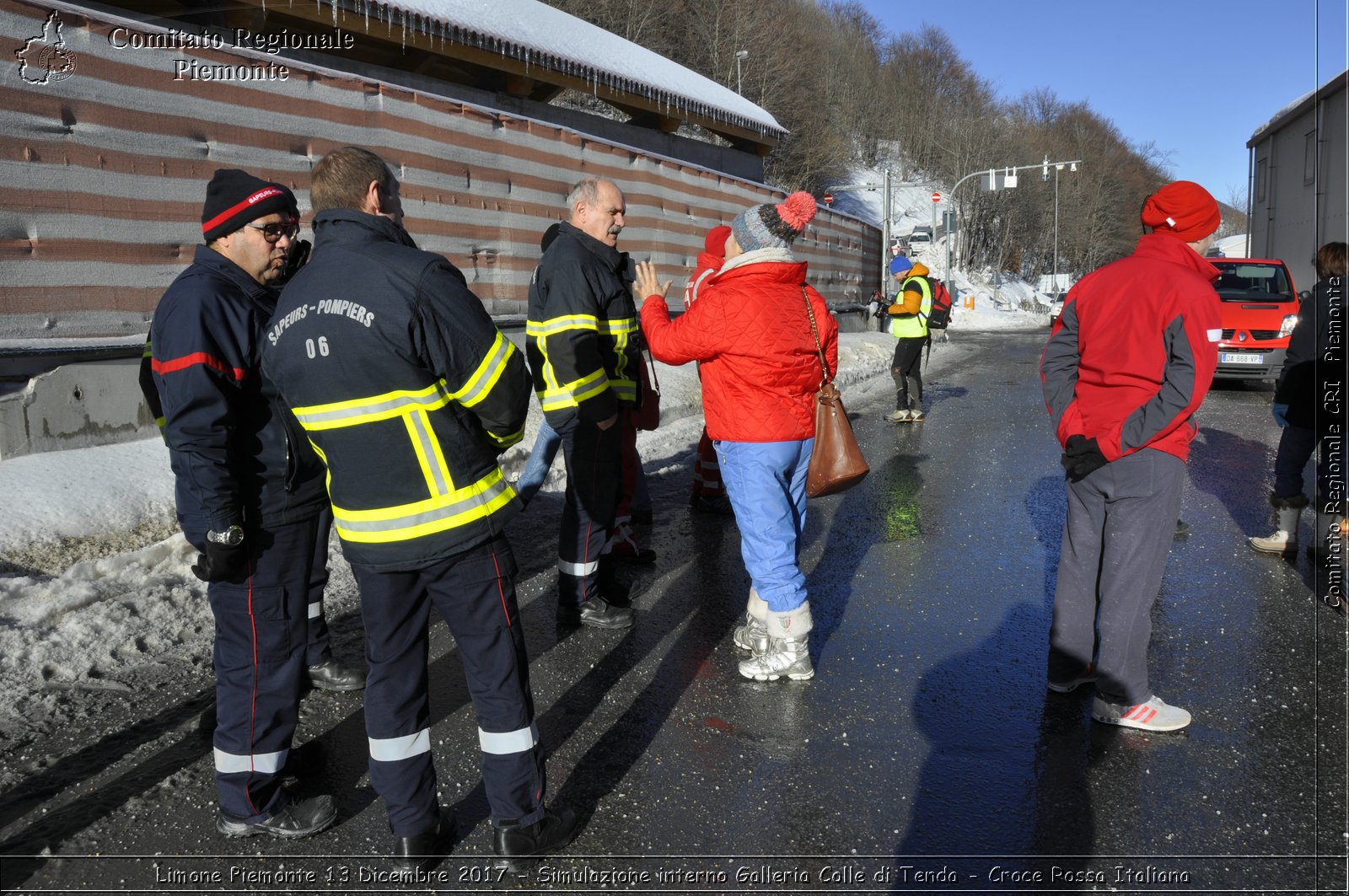 Limone Piemonte 13 Dicembre 2017 - Simulazione interno Galleria Colle di Tenda - Croce Rossa Italiana- Comitato Regionale del Piemonte