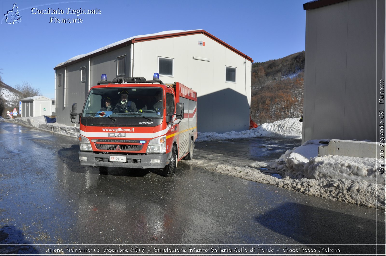 Limone Piemonte 13 Dicembre 2017 - Simulazione interno Galleria Colle di Tenda - Croce Rossa Italiana- Comitato Regionale del Piemonte