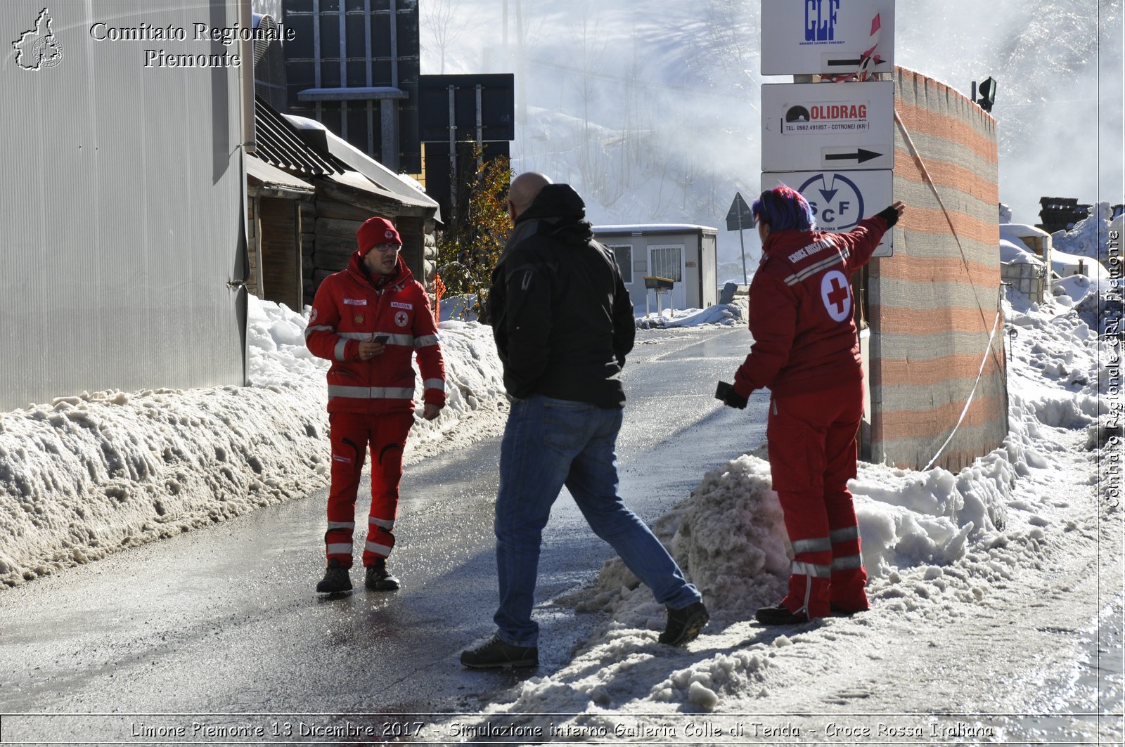 Limone Piemonte 13 Dicembre 2017 - Simulazione interno Galleria Colle di Tenda - Croce Rossa Italiana- Comitato Regionale del Piemonte