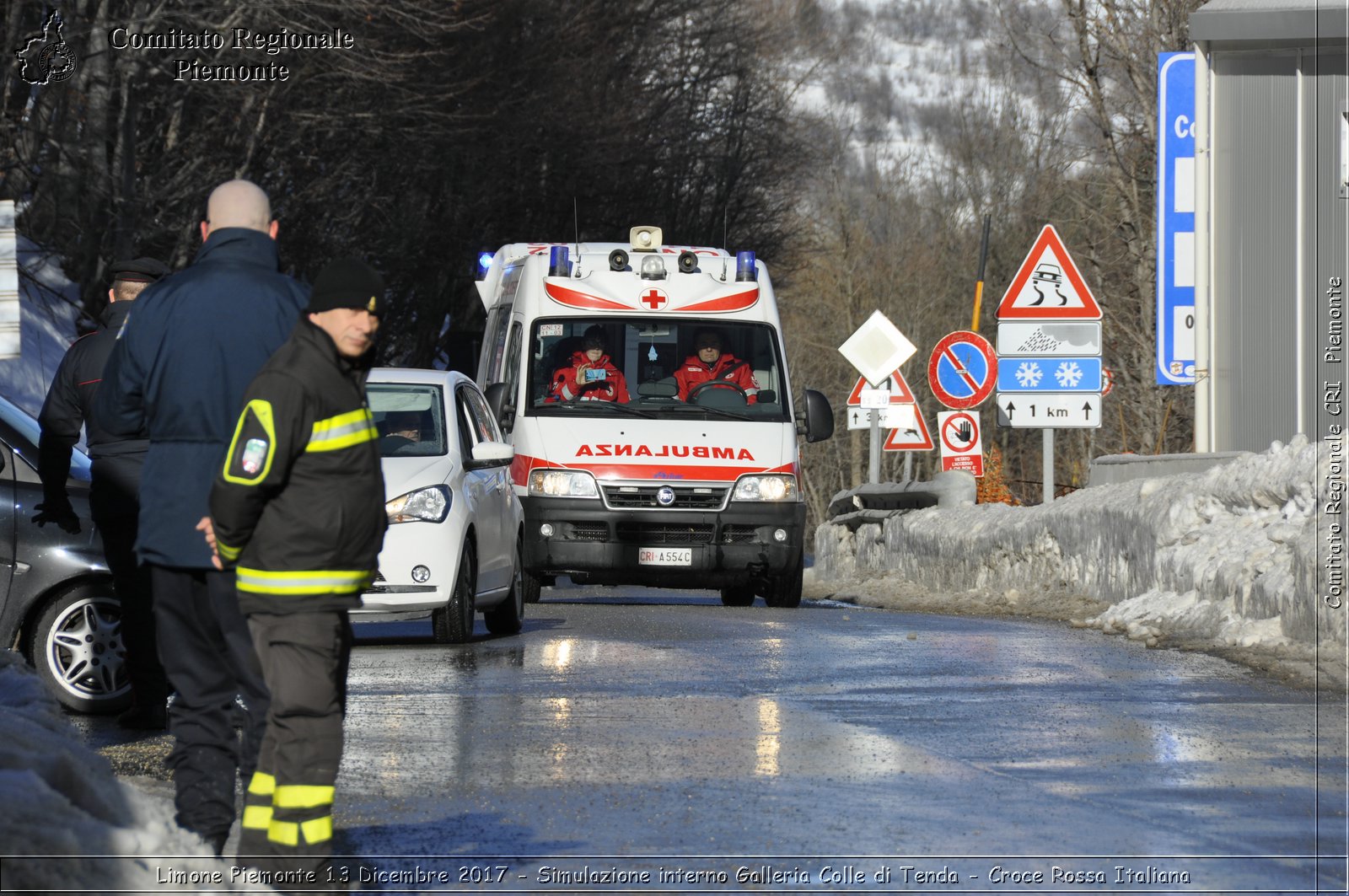 Limone Piemonte 13 Dicembre 2017 - Simulazione interno Galleria Colle di Tenda - Croce Rossa Italiana- Comitato Regionale del Piemonte