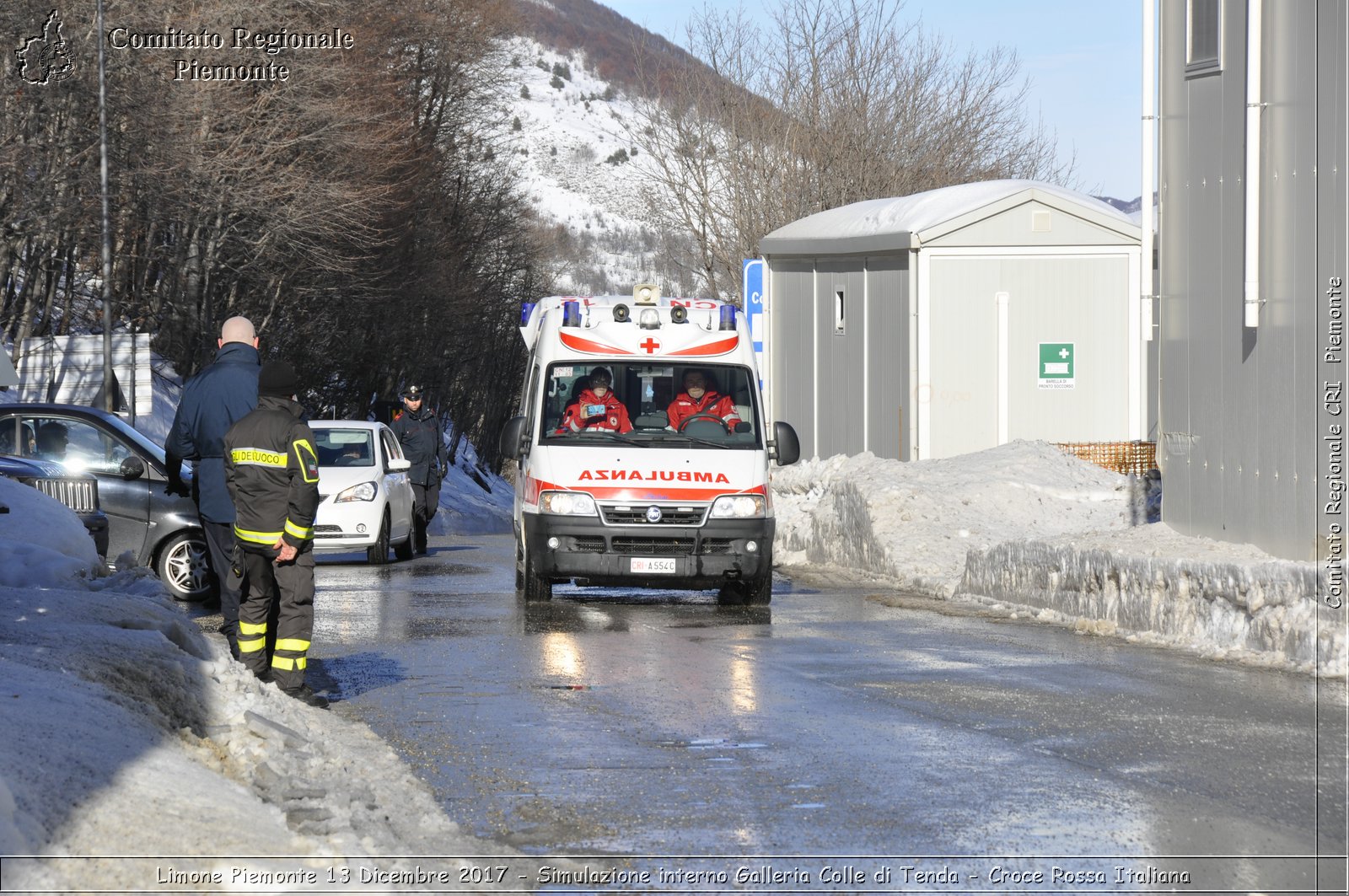 Limone Piemonte 13 Dicembre 2017 - Simulazione interno Galleria Colle di Tenda - Croce Rossa Italiana- Comitato Regionale del Piemonte