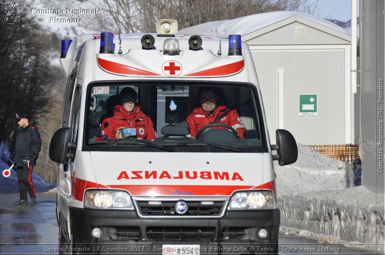 Limone Piemonte 13 Dicembre 2017 - Simulazione interno Galleria Colle di Tenda - Croce Rossa Italiana- Comitato Regionale del Piemonte