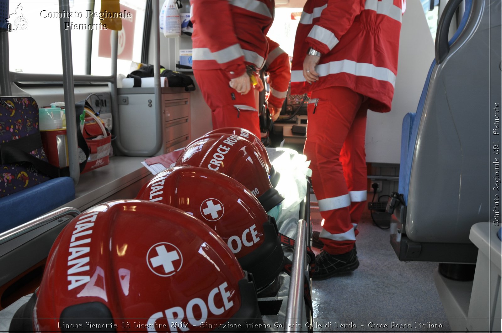 Limone Piemonte 13 Dicembre 2017 - Simulazione interno Galleria Colle di Tenda - Croce Rossa Italiana- Comitato Regionale del Piemonte