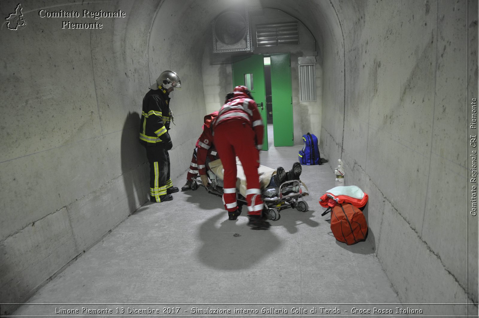 Limone Piemonte 13 Dicembre 2017 - Simulazione interno Galleria Colle di Tenda - Croce Rossa Italiana- Comitato Regionale del Piemonte