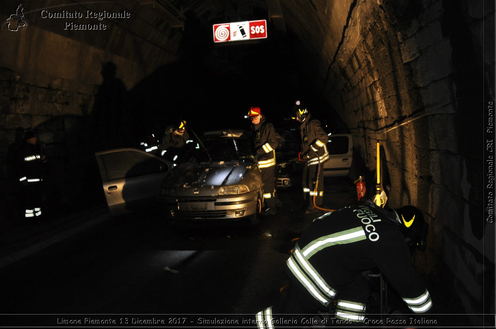 Limone Piemonte 13 Dicembre 2017 - Simulazione interno Galleria Colle di Tenda - Croce Rossa Italiana- Comitato Regionale del Piemonte