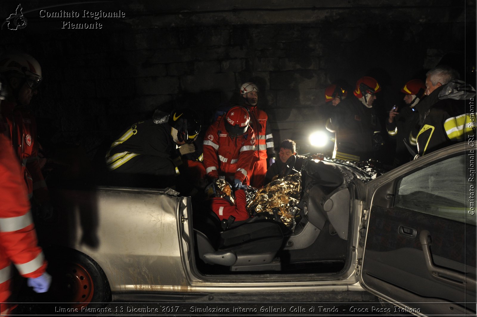 Limone Piemonte 13 Dicembre 2017 - Simulazione interno Galleria Colle di Tenda - Croce Rossa Italiana- Comitato Regionale del Piemonte