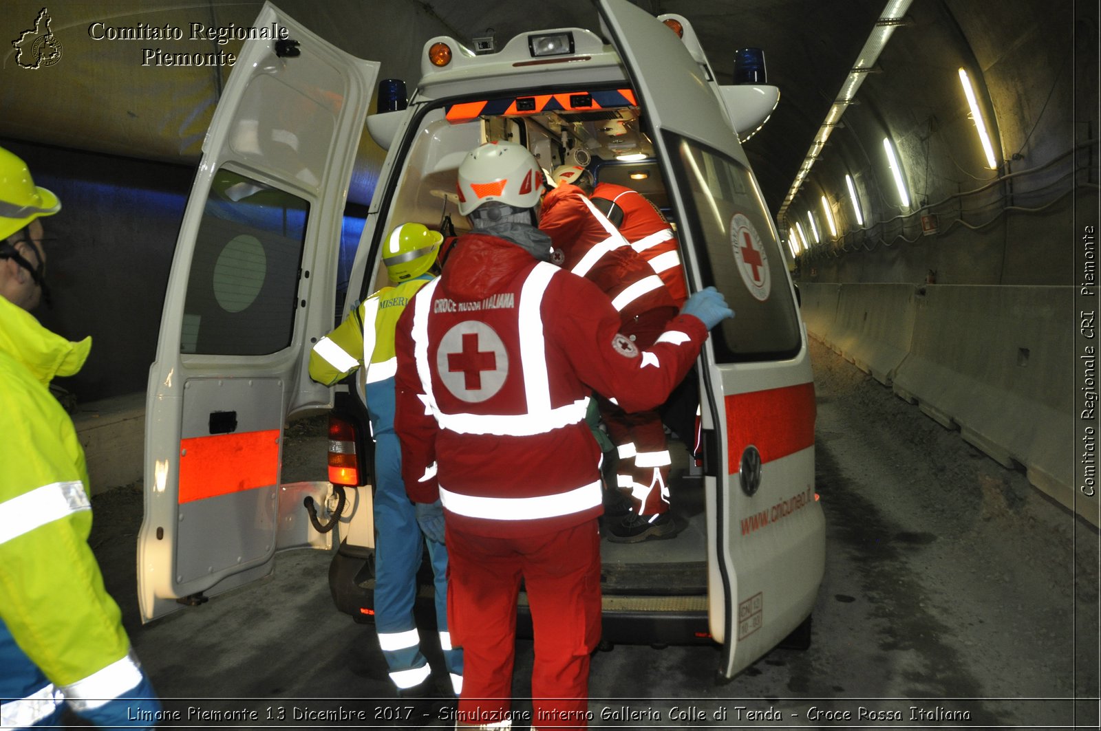 Limone Piemonte 13 Dicembre 2017 - Simulazione interno Galleria Colle di Tenda - Croce Rossa Italiana- Comitato Regionale del Piemonte