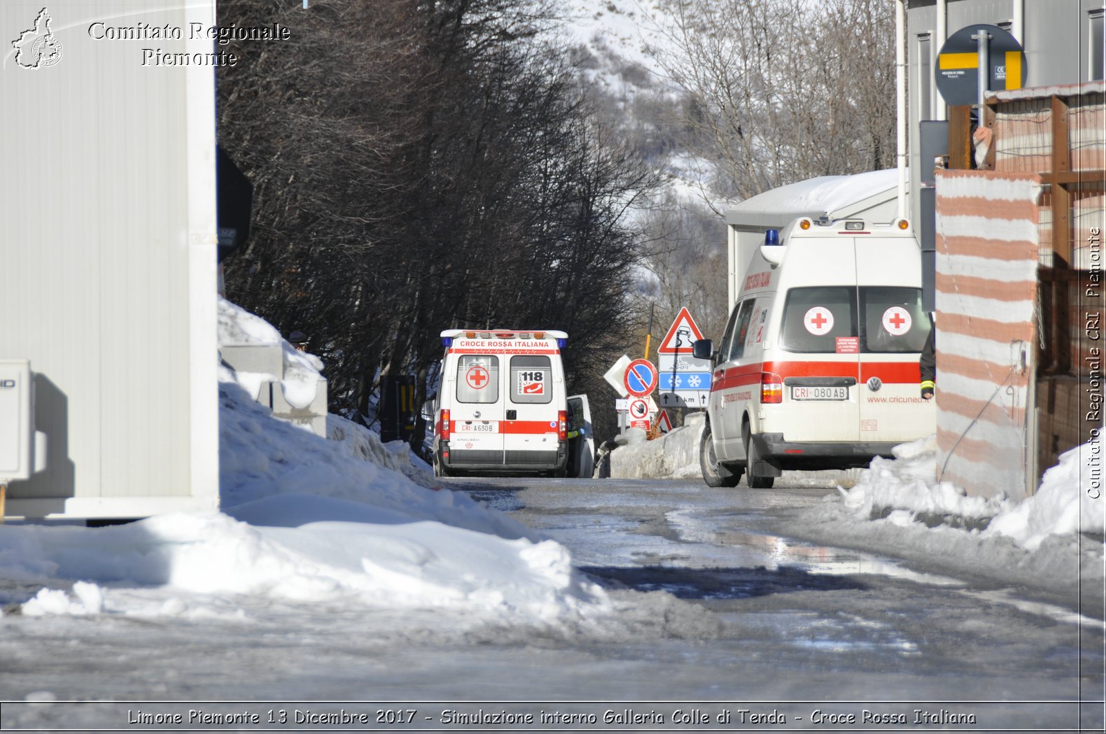 Limone Piemonte 13 Dicembre 2017 - Simulazione interno Galleria Colle di Tenda - Croce Rossa Italiana- Comitato Regionale del Piemonte