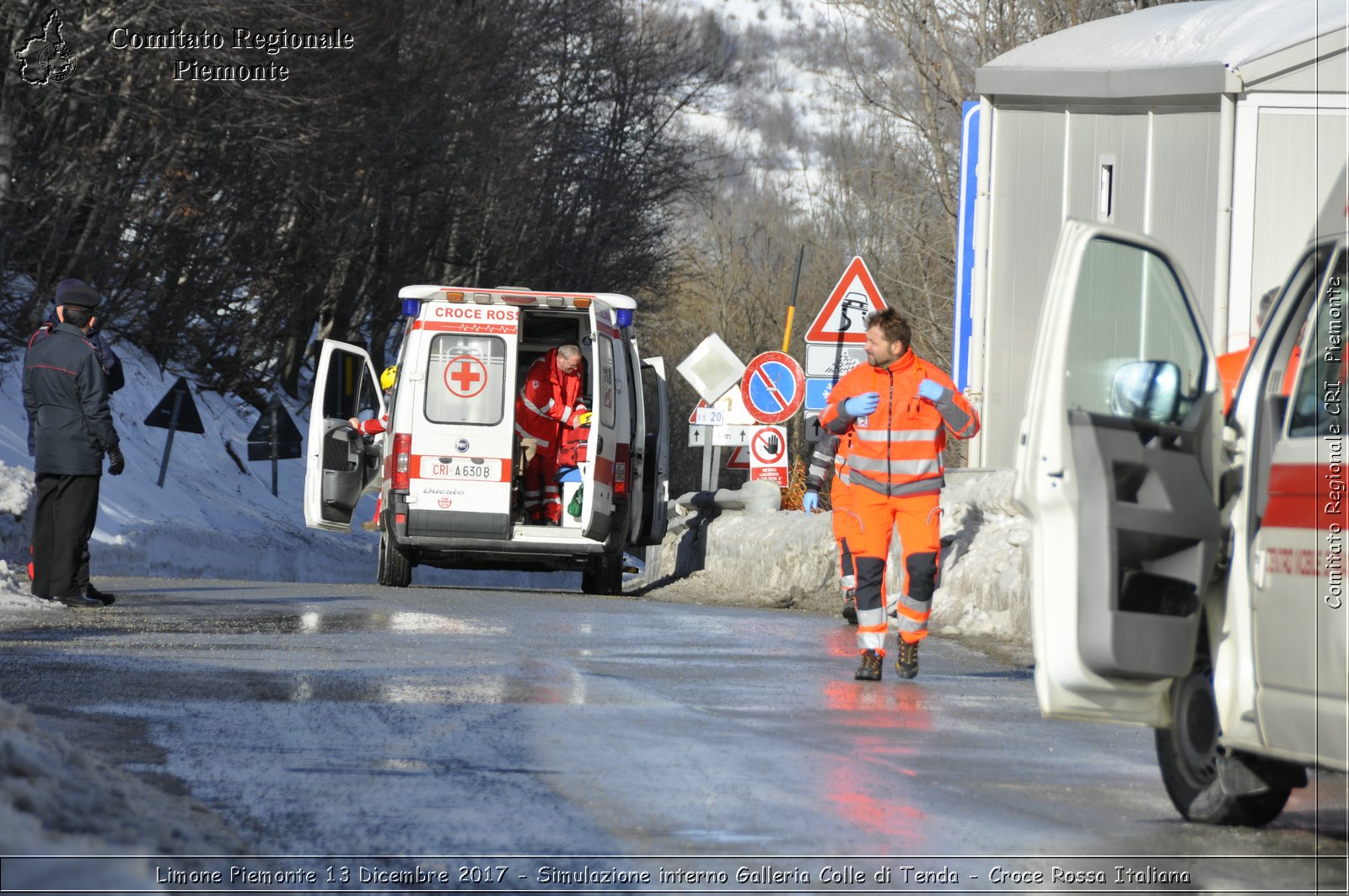 Limone Piemonte 13 Dicembre 2017 - Simulazione interno Galleria Colle di Tenda - Croce Rossa Italiana- Comitato Regionale del Piemonte