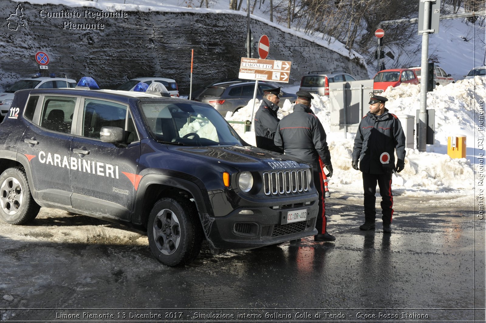 Limone Piemonte 13 Dicembre 2017 - Simulazione interno Galleria Colle di Tenda - Croce Rossa Italiana- Comitato Regionale del Piemonte