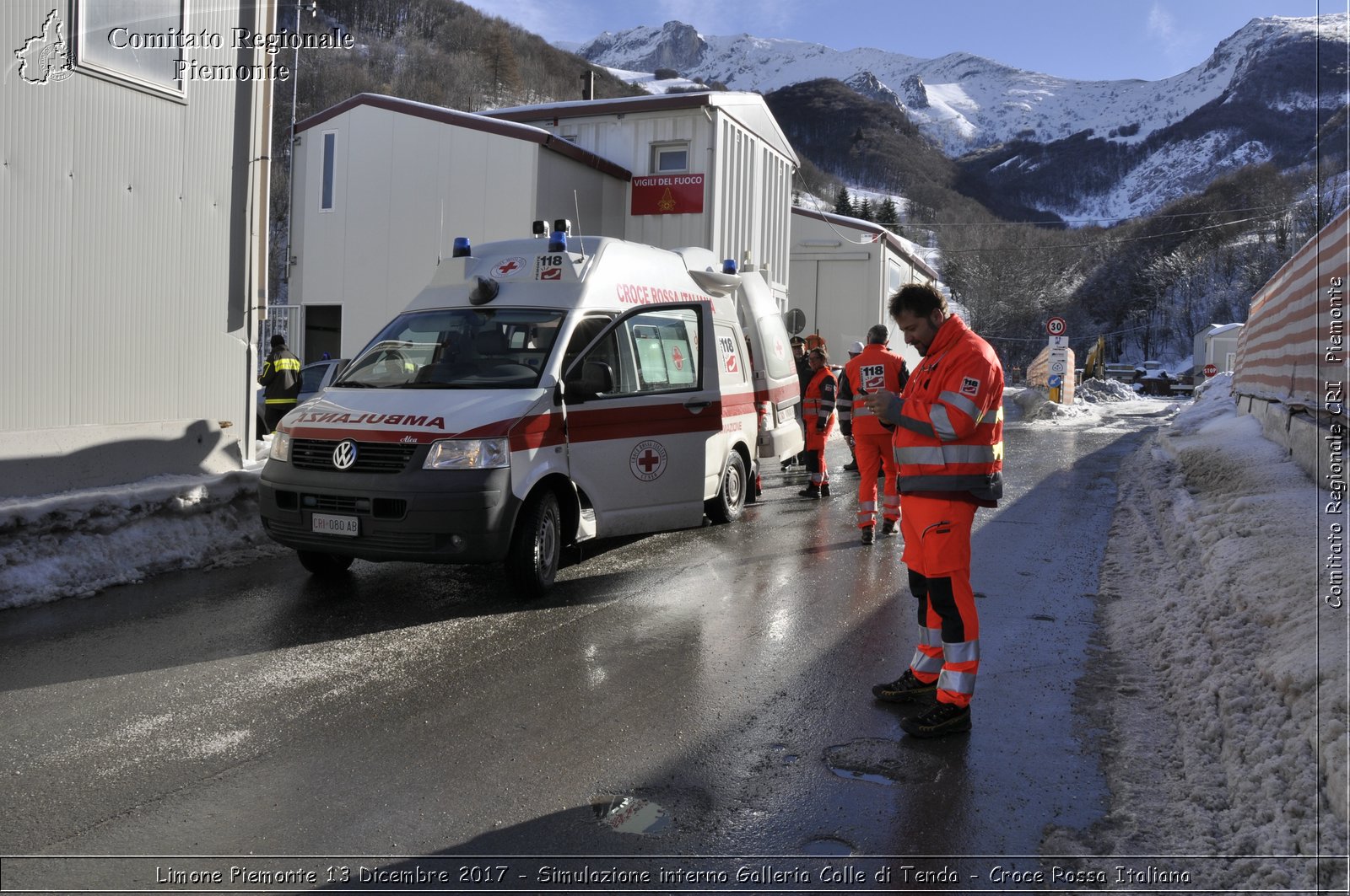 Limone Piemonte 13 Dicembre 2017 - Simulazione interno Galleria Colle di Tenda - Croce Rossa Italiana- Comitato Regionale del Piemonte