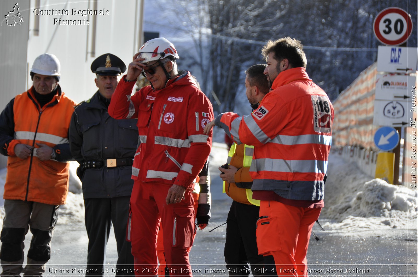 Limone Piemonte 13 Dicembre 2017 - Simulazione interno Galleria Colle di Tenda - Croce Rossa Italiana- Comitato Regionale del Piemonte