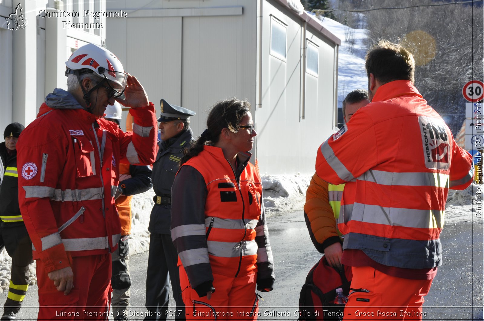 Limone Piemonte 13 Dicembre 2017 - Simulazione interno Galleria Colle di Tenda - Croce Rossa Italiana- Comitato Regionale del Piemonte