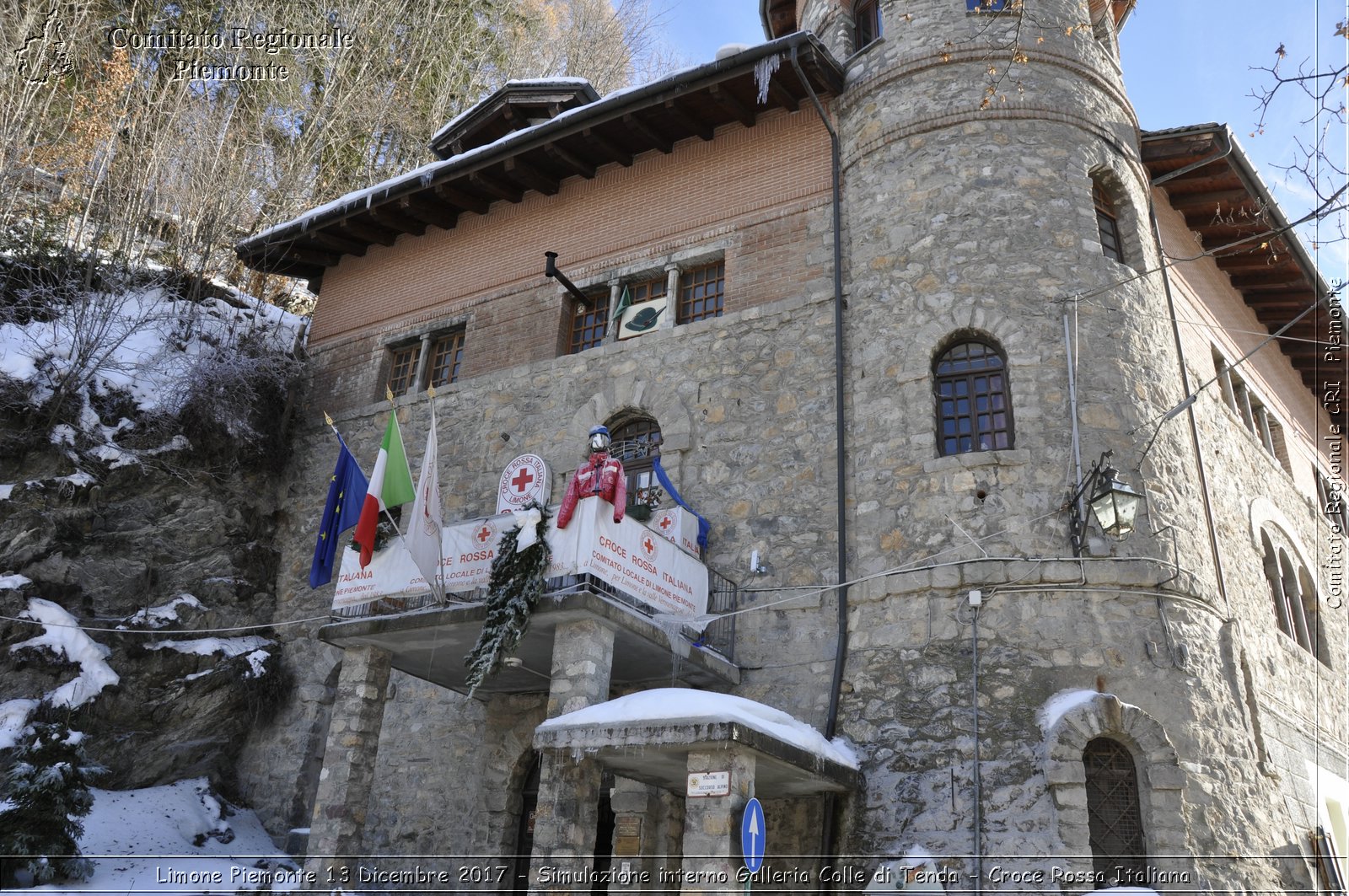 Limone Piemonte 13 Dicembre 2017 - Simulazione interno Galleria Colle di Tenda - Croce Rossa Italiana- Comitato Regionale del Piemonte