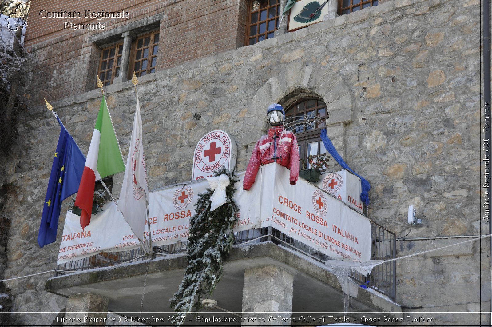 Limone Piemonte 13 Dicembre 2017 - Simulazione interno Galleria Colle di Tenda - Croce Rossa Italiana- Comitato Regionale del Piemonte