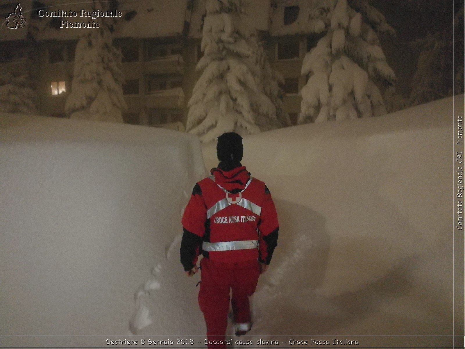 Sestriere 8 Gennaio 2018 - Soccorsi causa slavina - Croce Rossa Italiana- Comitato Regionale del Piemonte