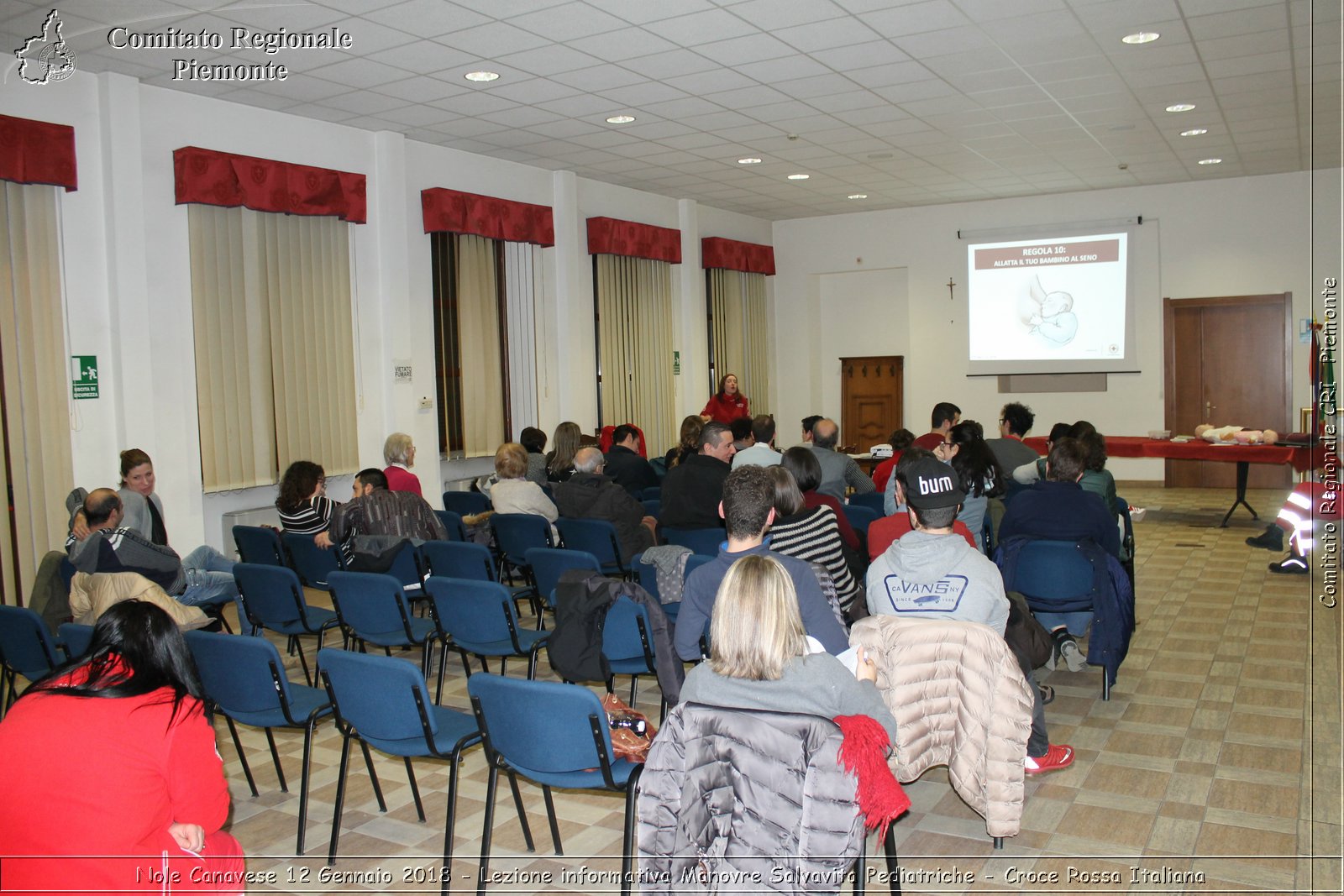 Nole Canavese 12 Gennaio 2018 - Lezione informativa Manovre Salvavita Pediatriche - Croce Rossa Italiana- Comitato Regionale del Piemonte