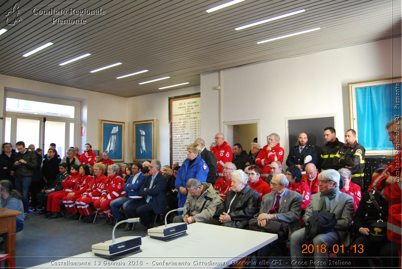 Castellamonte 13 Gennaio 2018 - Conferimento Cittadinanza Onoraria alla CRI - Croce Rossa Italiana- Comitato Regionale del Piemonte