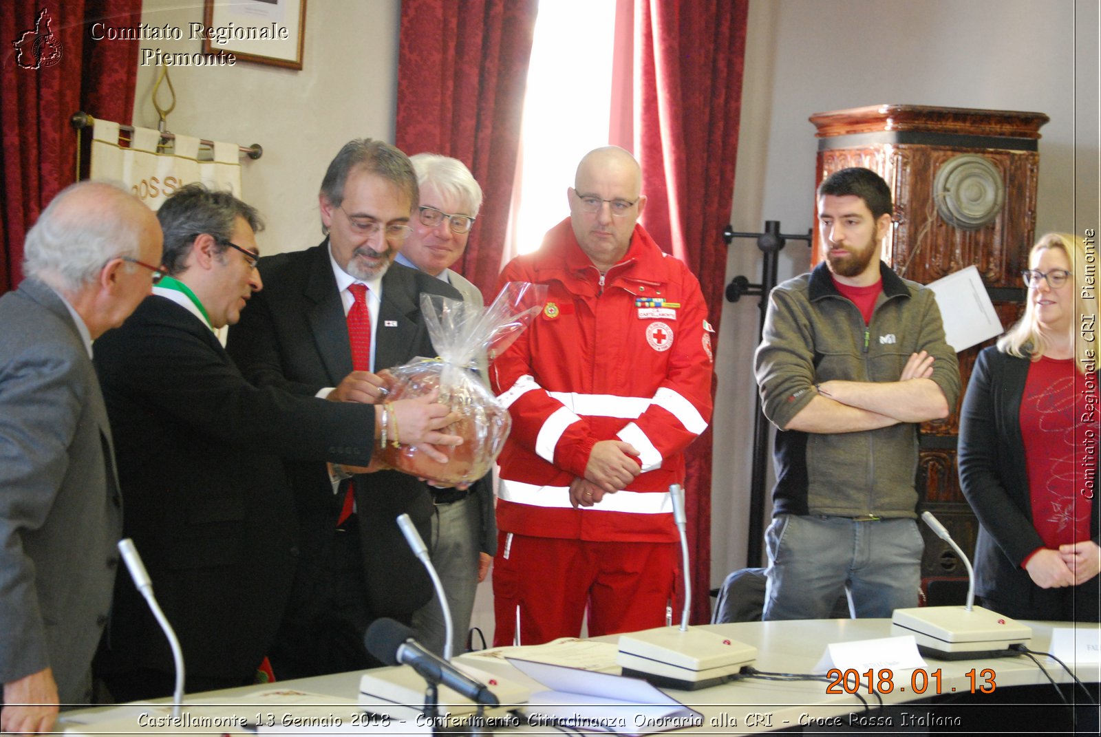 Castellamonte 13 Gennaio 2018 - Conferimento Cittadinanza Onoraria alla CRI - Croce Rossa Italiana- Comitato Regionale del Piemonte