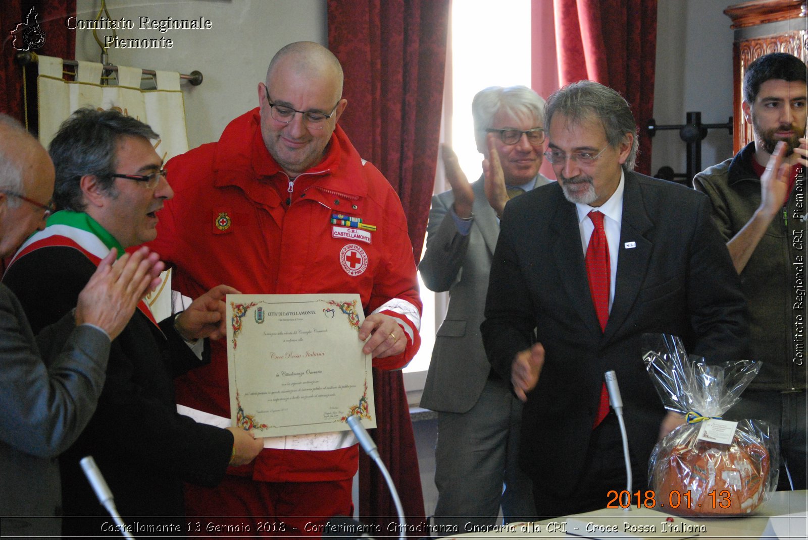 Castellamonte 13 Gennaio 2018 - Conferimento Cittadinanza Onoraria alla CRI - Croce Rossa Italiana- Comitato Regionale del Piemonte