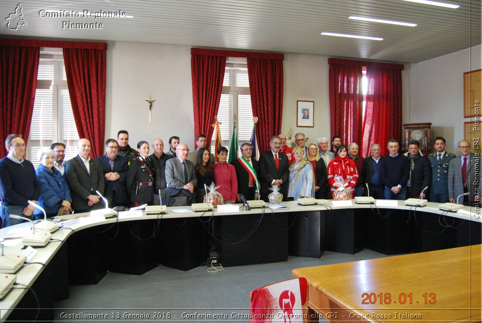 Castellamonte 13 Gennaio 2018 - Conferimento Cittadinanza Onoraria alla CRI - Croce Rossa Italiana- Comitato Regionale del Piemonte