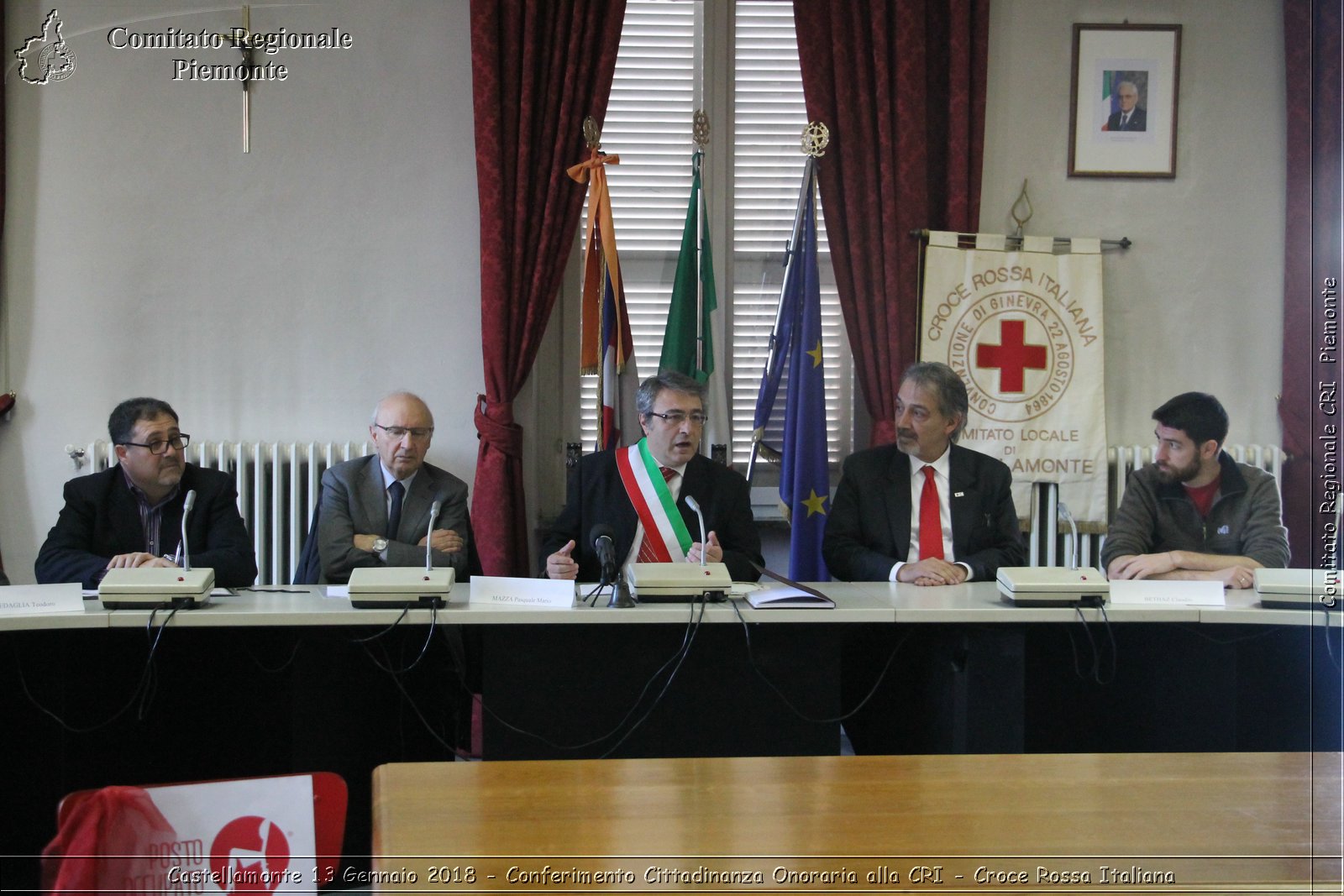 Castellamonte 13 Gennaio 2018 - Conferimento Cittadinanza Onoraria alla CRI - Croce Rossa Italiana- Comitato Regionale del Piemonte