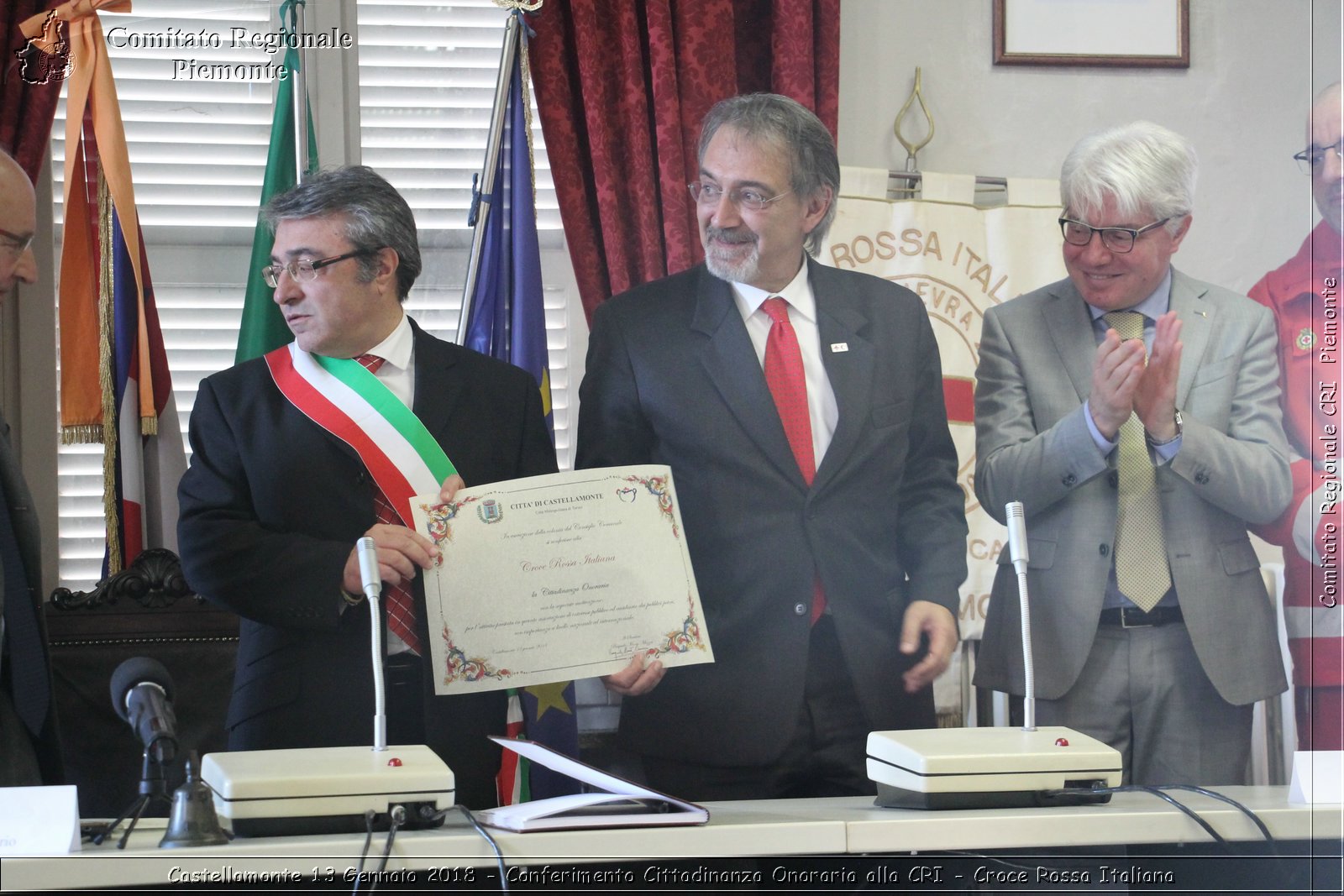 Castellamonte 13 Gennaio 2018 - Conferimento Cittadinanza Onoraria alla CRI - Croce Rossa Italiana- Comitato Regionale del Piemonte