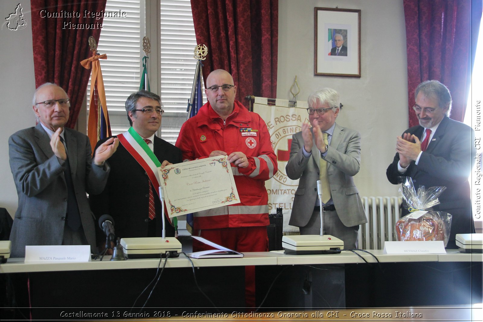 Castellamonte 13 Gennaio 2018 - Conferimento Cittadinanza Onoraria alla CRI - Croce Rossa Italiana- Comitato Regionale del Piemonte