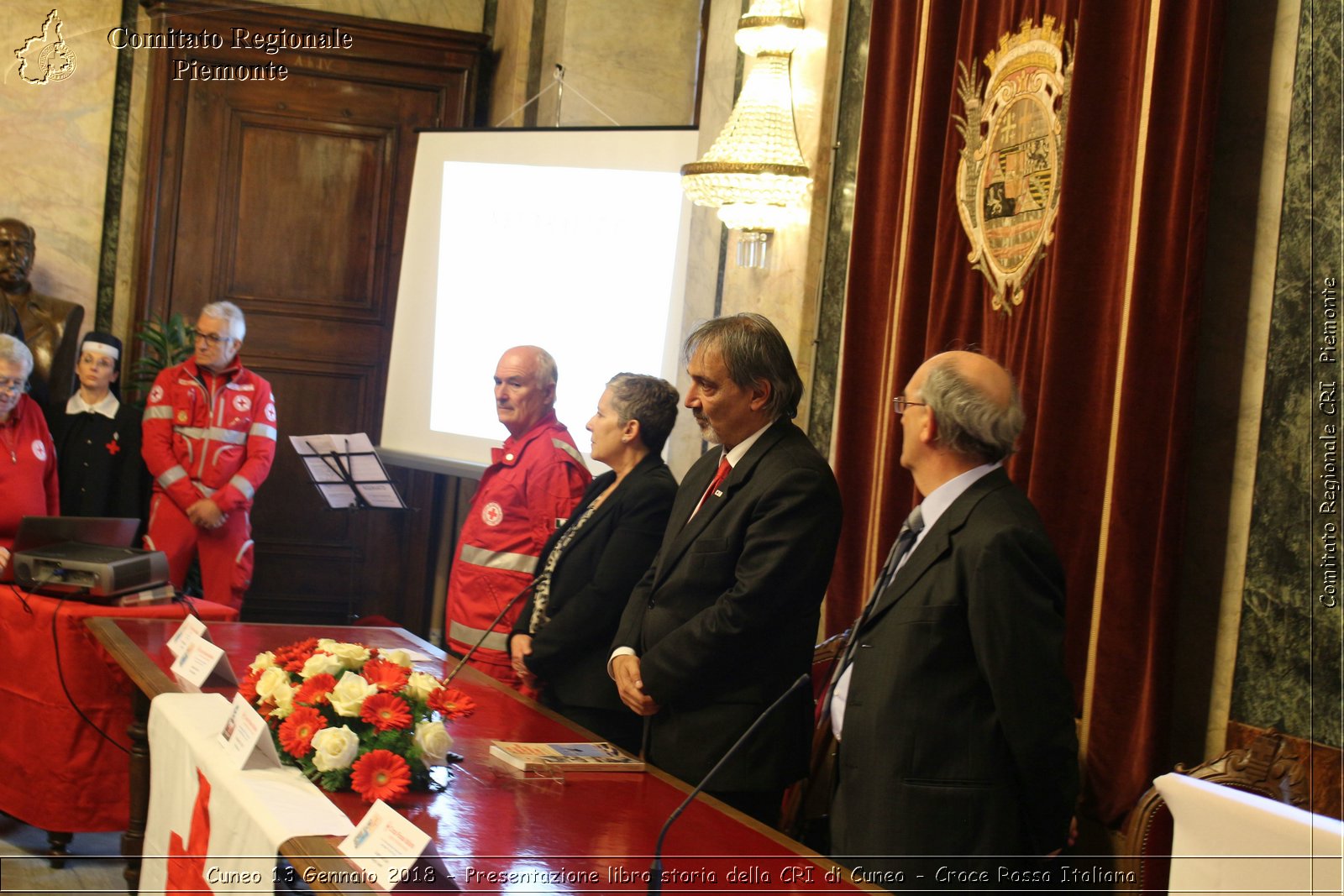 Cuneo 13 Gennaio 2018 - Presentazione libro storia della CRI di Cuneo - Croce Rossa Italiana- Comitato Regionale del Piemonte