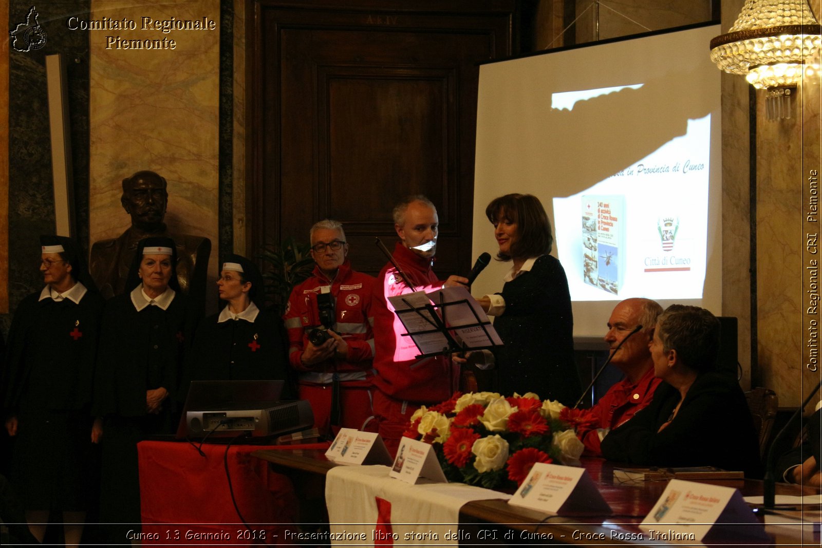 Cuneo 13 Gennaio 2018 - Presentazione libro storia della CRI di Cuneo - Croce Rossa Italiana- Comitato Regionale del Piemonte