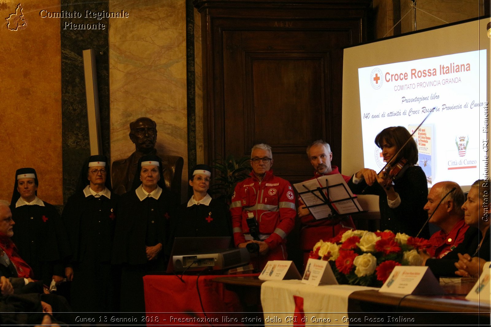 Cuneo 13 Gennaio 2018 - Presentazione libro storia della CRI di Cuneo - Croce Rossa Italiana- Comitato Regionale del Piemonte