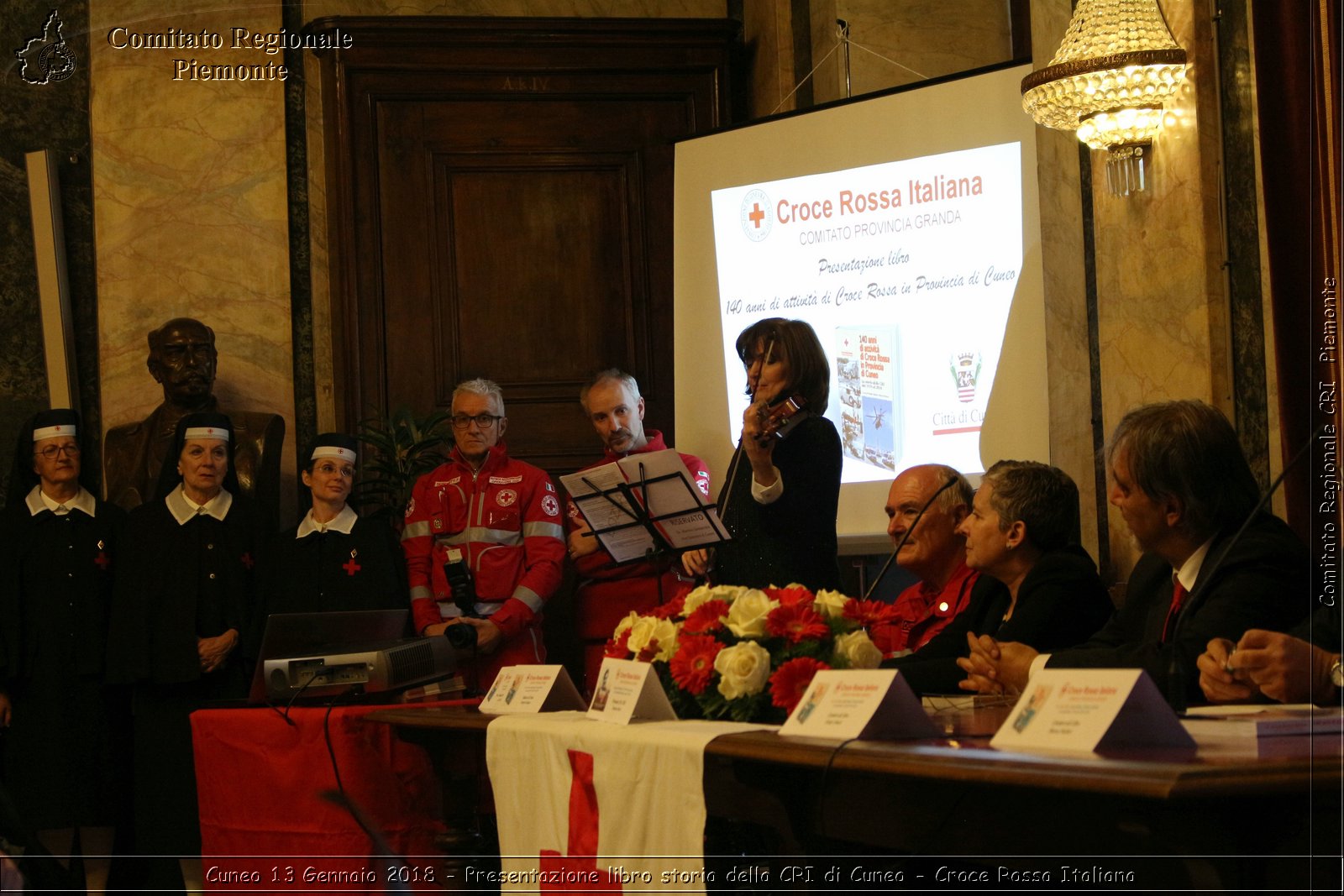 Cuneo 13 Gennaio 2018 - Presentazione libro storia della CRI di Cuneo - Croce Rossa Italiana- Comitato Regionale del Piemonte