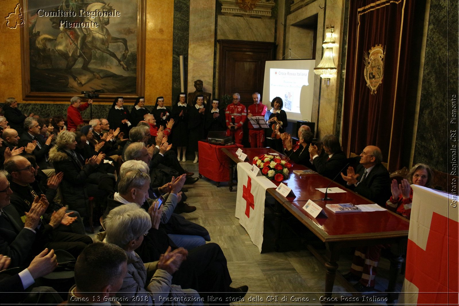 Cuneo 13 Gennaio 2018 - Presentazione libro storia della CRI di Cuneo - Croce Rossa Italiana- Comitato Regionale del Piemonte