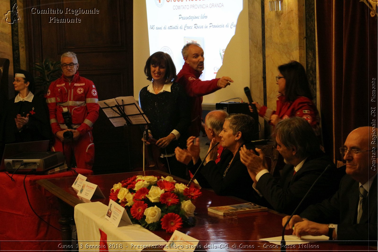 Cuneo 13 Gennaio 2018 - Presentazione libro storia della CRI di Cuneo - Croce Rossa Italiana- Comitato Regionale del Piemonte