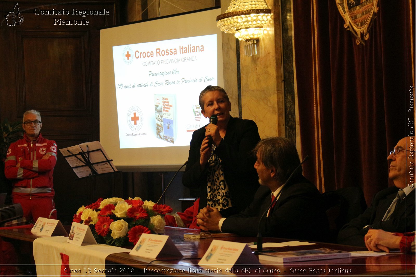 Cuneo 13 Gennaio 2018 - Presentazione libro storia della CRI di Cuneo - Croce Rossa Italiana- Comitato Regionale del Piemonte