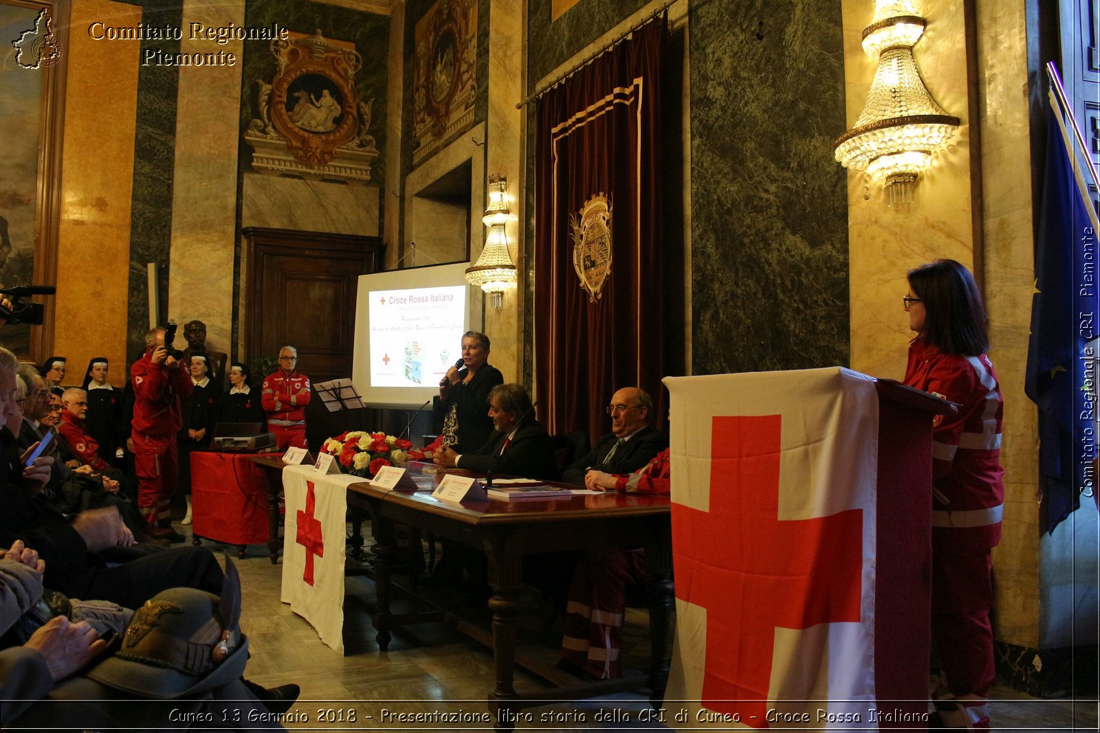 Cuneo 13 Gennaio 2018 - Presentazione libro storia della CRI di Cuneo - Croce Rossa Italiana- Comitato Regionale del Piemonte