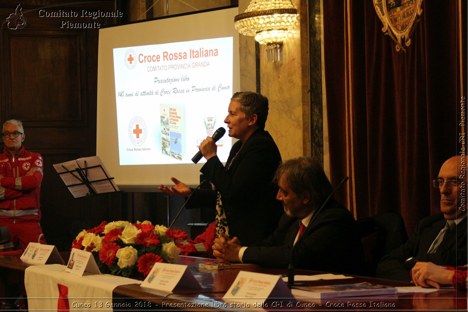 Cuneo 13 Gennaio 2018 - Presentazione libro storia della CRI di Cuneo - Croce Rossa Italiana- Comitato Regionale del Piemonte