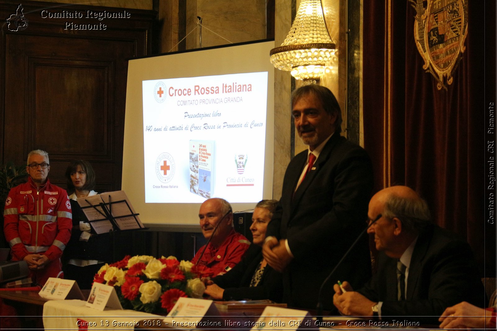 Cuneo 13 Gennaio 2018 - Presentazione libro storia della CRI di Cuneo - Croce Rossa Italiana- Comitato Regionale del Piemonte