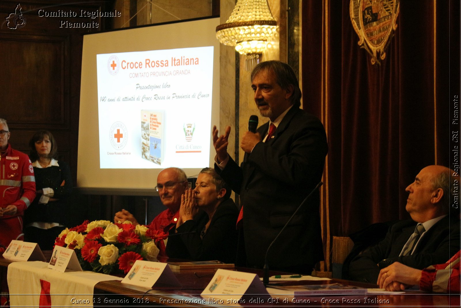 Cuneo 13 Gennaio 2018 - Presentazione libro storia della CRI di Cuneo - Croce Rossa Italiana- Comitato Regionale del Piemonte