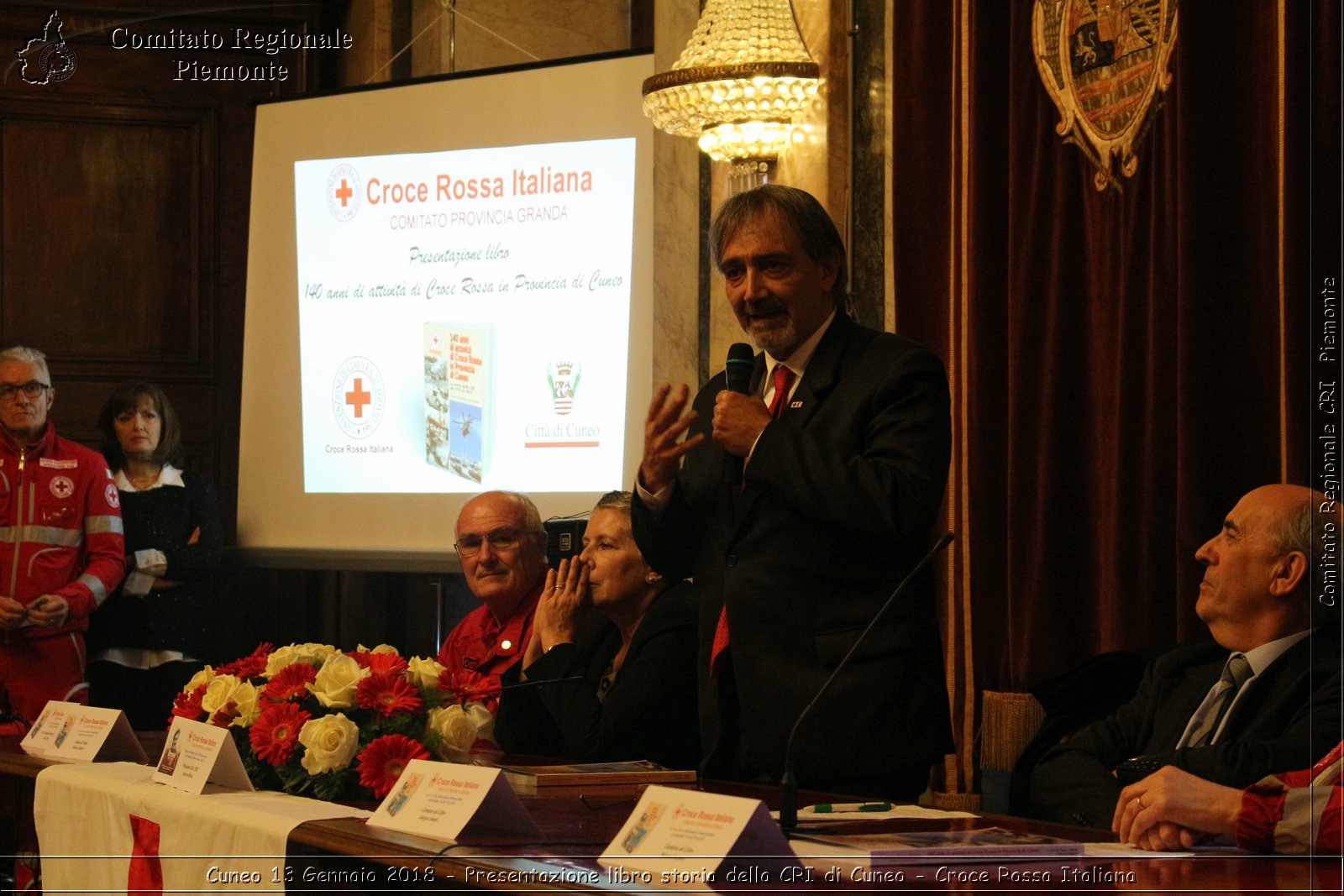 Cuneo 13 Gennaio 2018 - Presentazione libro storia della CRI di Cuneo - Croce Rossa Italiana- Comitato Regionale del Piemonte