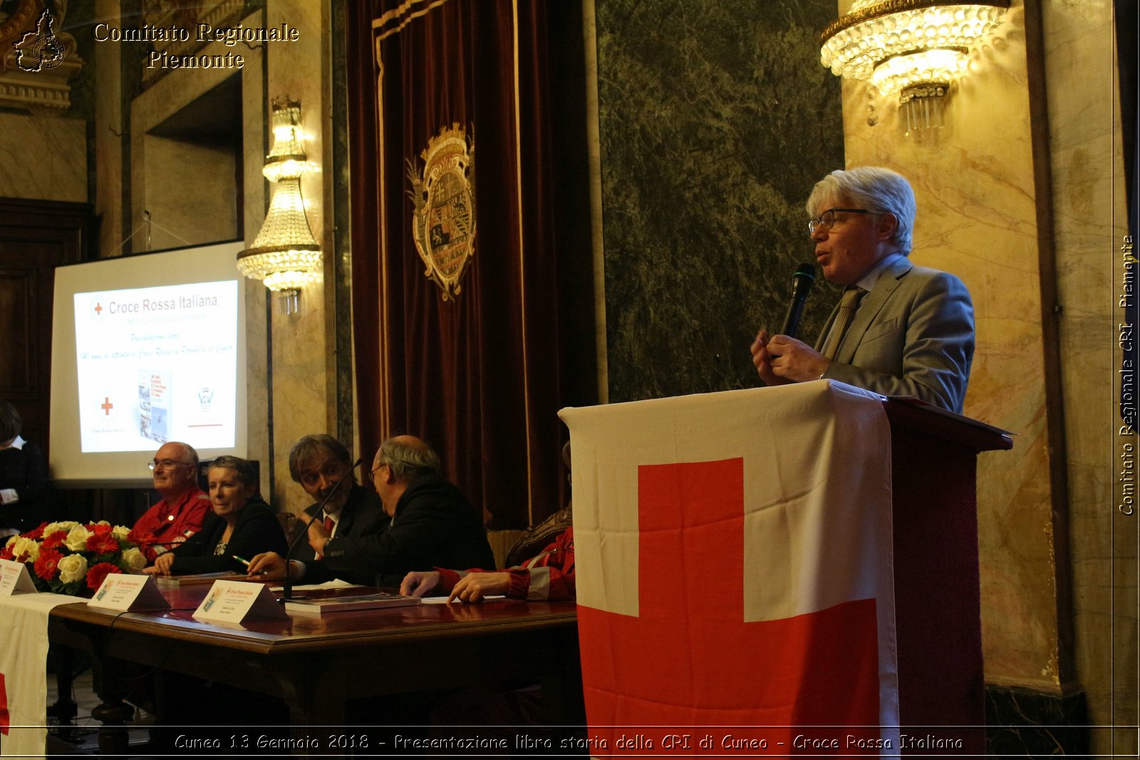 Cuneo 13 Gennaio 2018 - Presentazione libro storia della CRI di Cuneo - Croce Rossa Italiana- Comitato Regionale del Piemonte